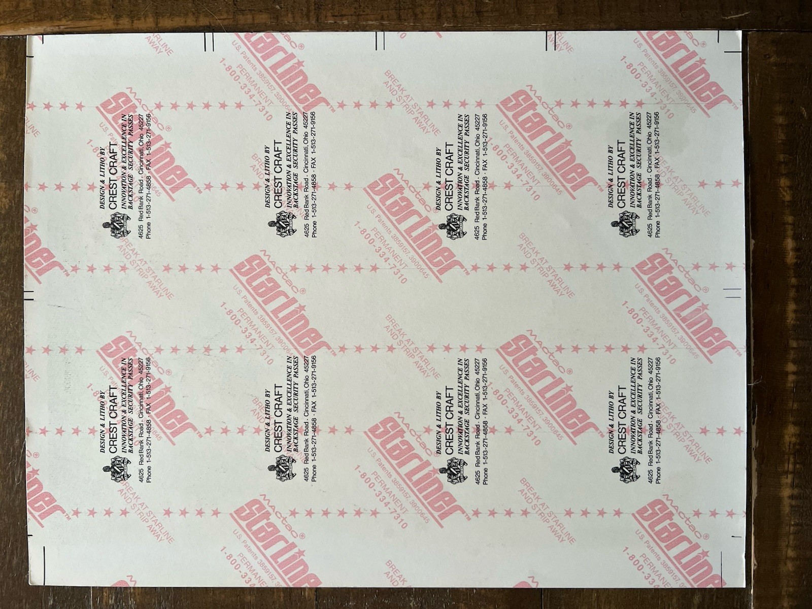 GRATEFUL DEAD BACKSTAGE PASS PUZZLE 1992 MICRO BUS UNCUT EXC COND