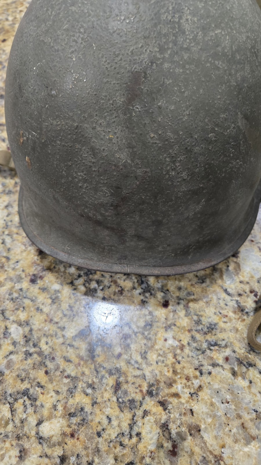 M1 helmet Pre 1944 Rear Seam HOT Stamp 1269c