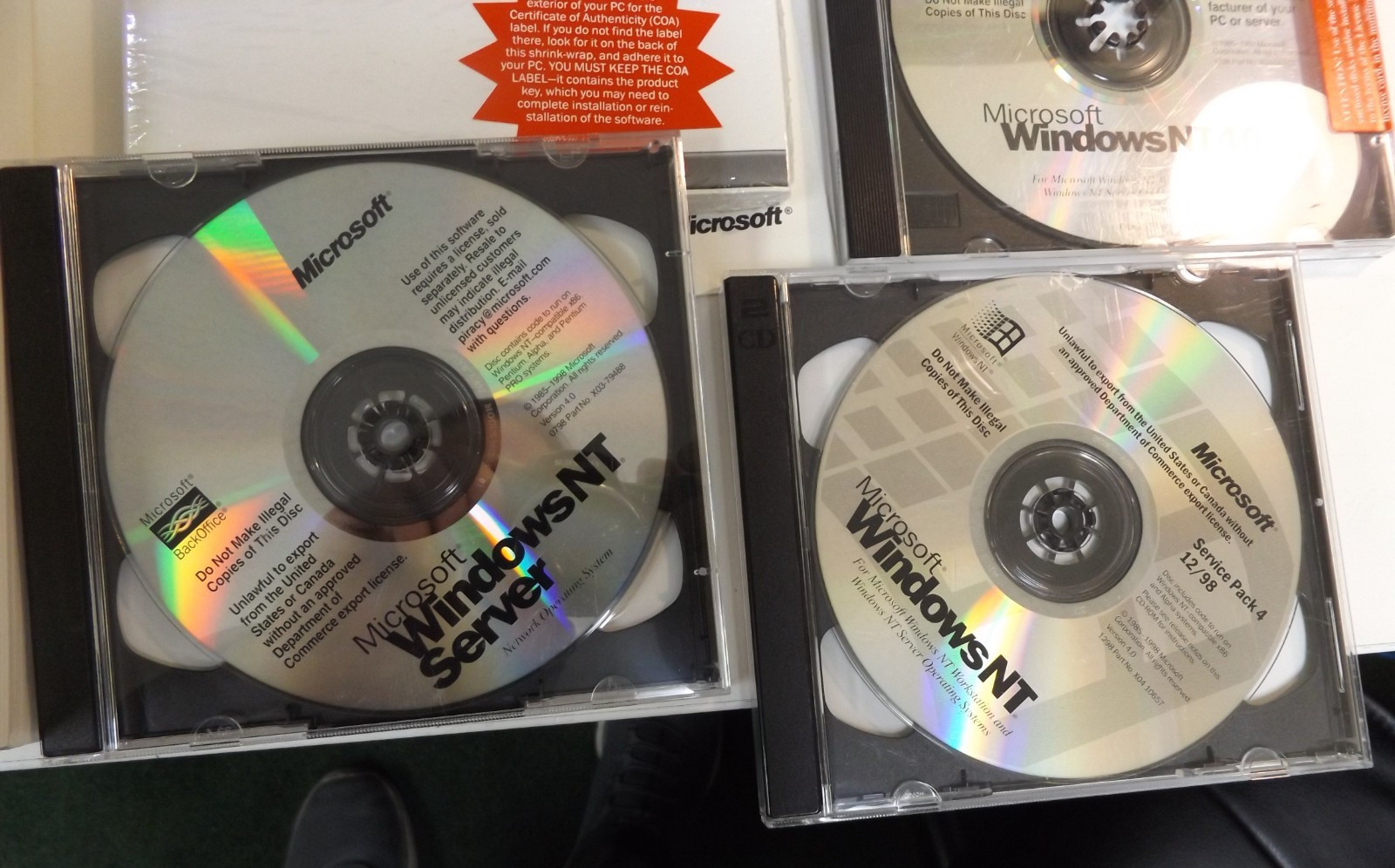 Microsoft Windows NT Server 4.0 Retail Box+SP4+5 Client Access Lic.-Sealed