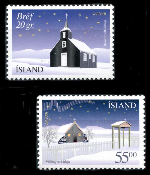 Iceland: 2001 Christmas Issues (954-955) MNH