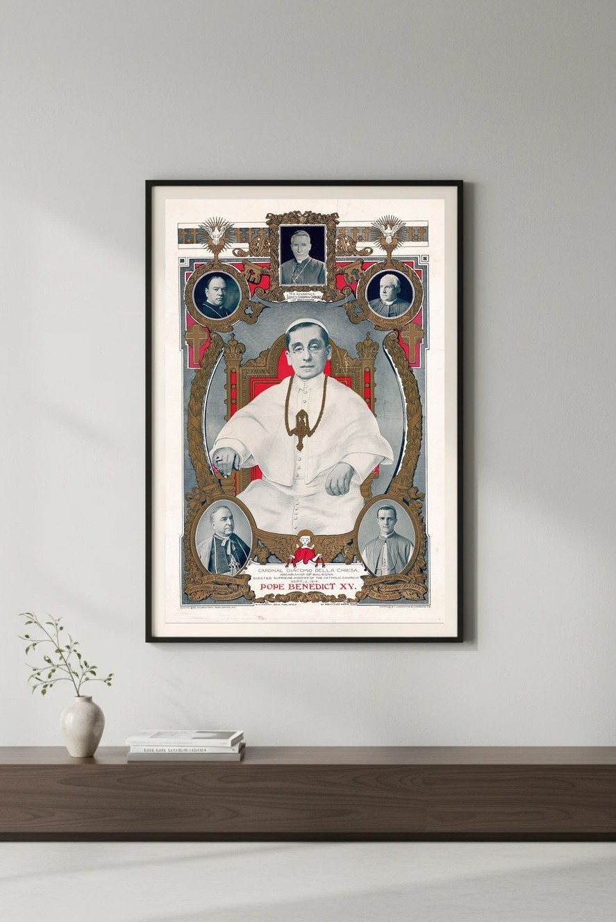 🗞️ Pope Benedict XV Vintage Decor Poster - 24x36” - 200GSM Paper🗞️ - Hi-Res💎