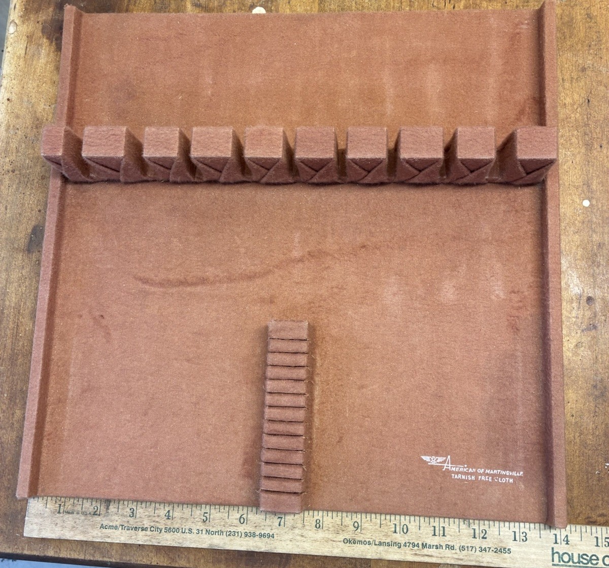 merton gershun american of martinsville Drawer Insert Tarnish Free Cloth Holder