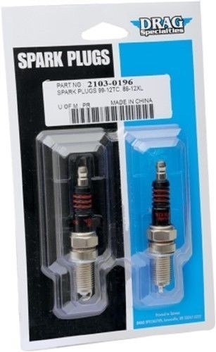 Drag Specialties 2103-0196 Pair Spark Plugs for Harley Twin Cam Models 99-17
