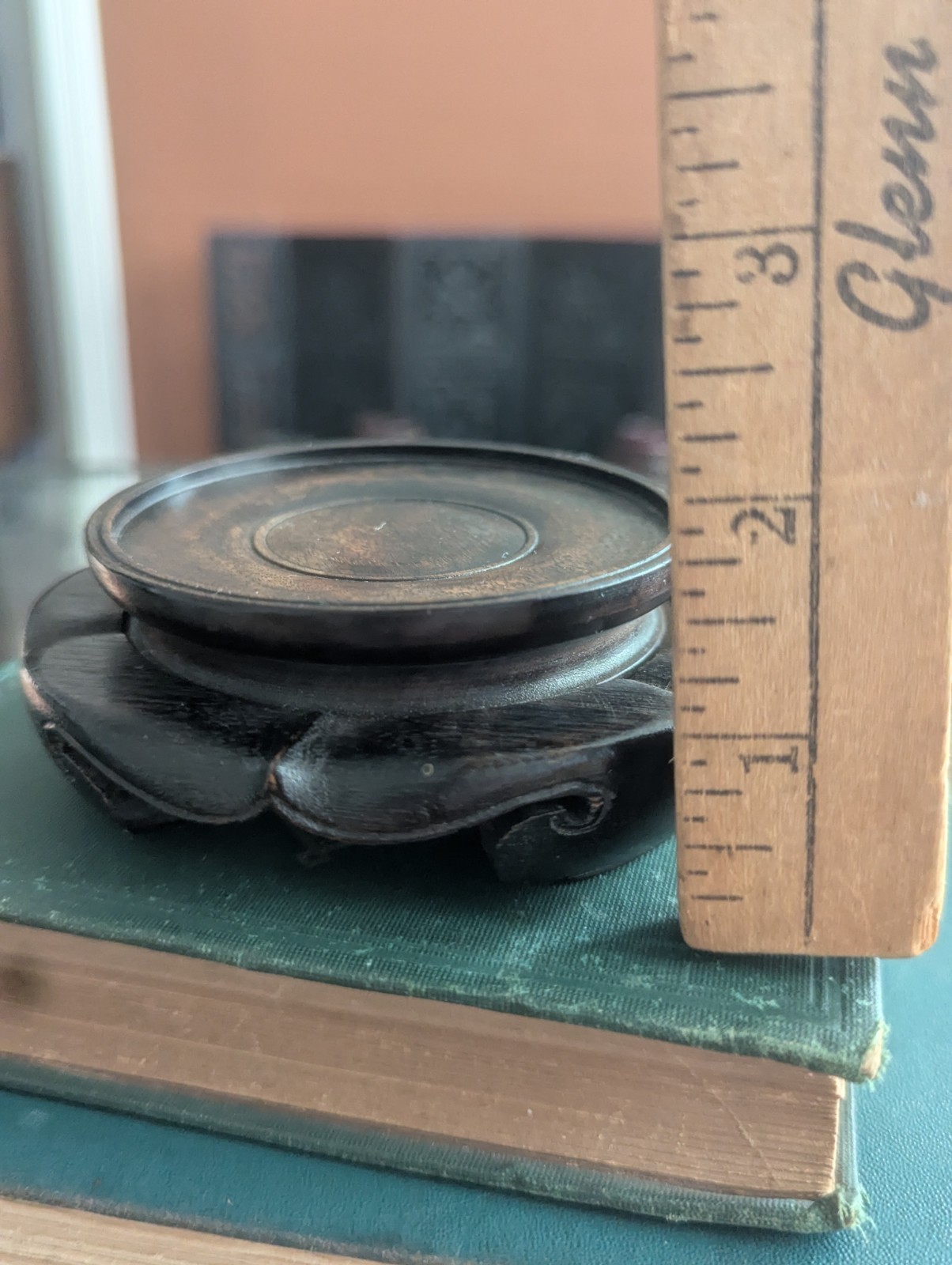 Vintage Japanese Carved Wood Display Stand Kadai for Vase or Bonsai