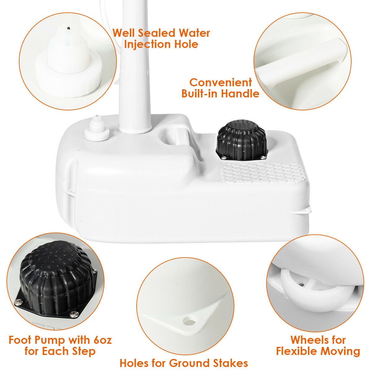 Portable Wash Station with Wheels Garden Camping Washing Station Hand Wash Basin