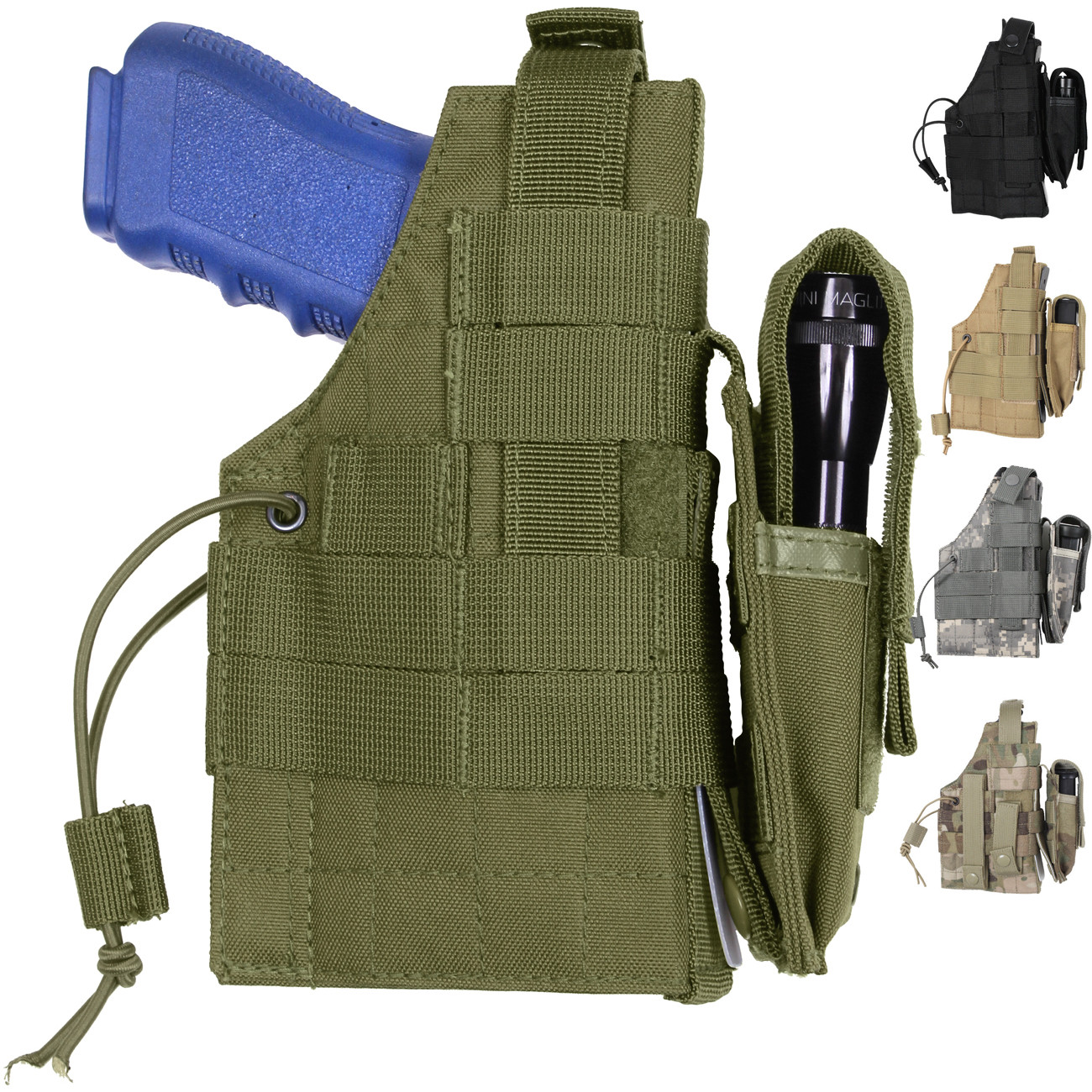 Tactical Gun Holster, MOLLE Pistol Firearm Army Camo Military Modular Belt Waist