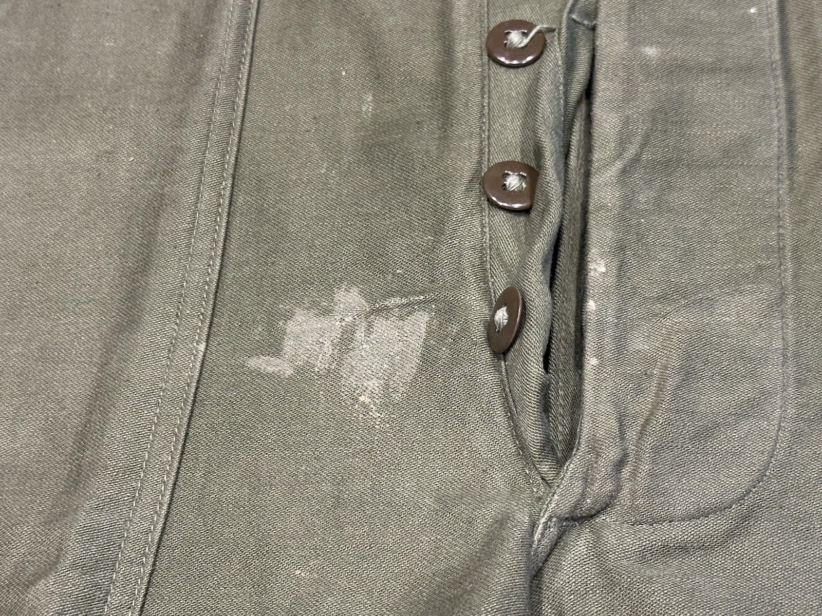 Korean War Era Fatigues HBT Herringbone Twill Shirt + Cotton OG 107 Trousers