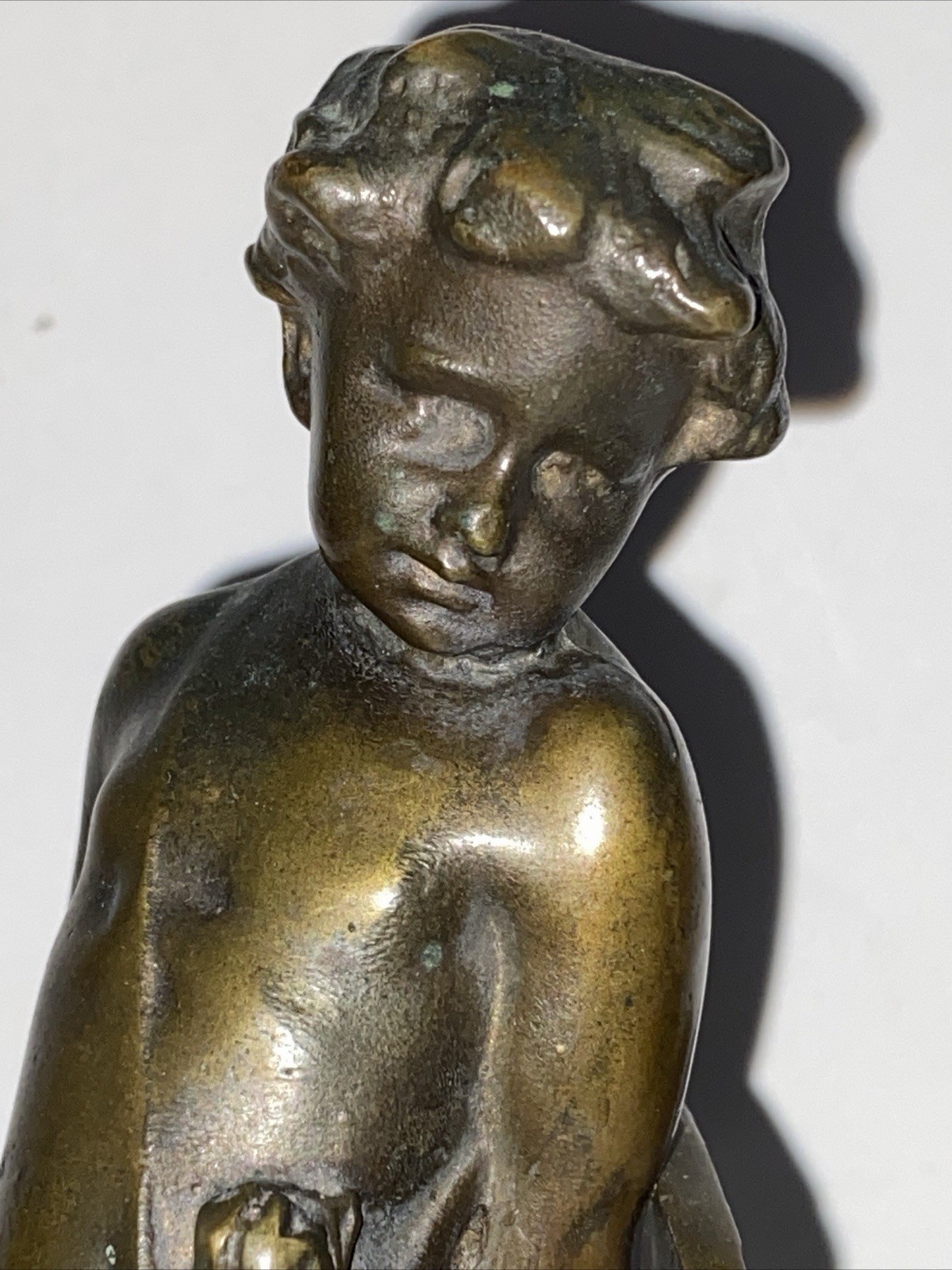 Peter Tereszczuk Art Nouveau Bronze Boy Sculpture, Used