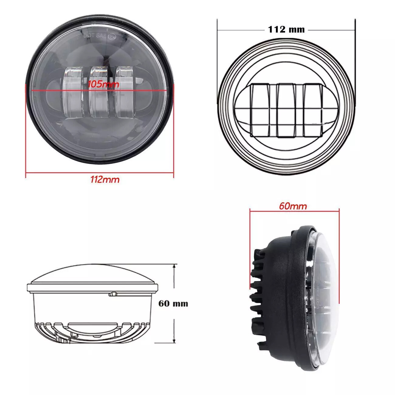 Fit For Harley Street Glide Auxiliary Fog Passing Light Brackets & Turn Signals