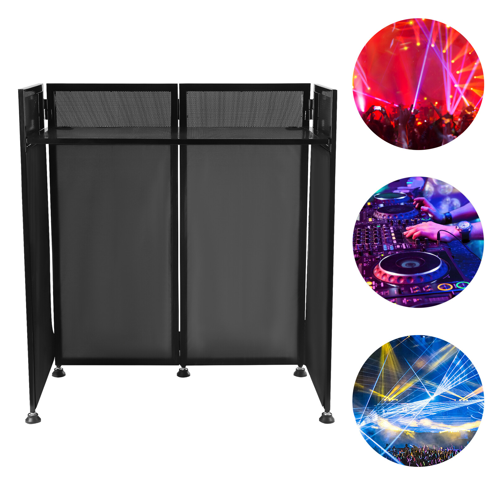 DJ Event Facade Scrim Metal Frame Booth+Travel Bag Case+20" x 40" Flat Table Top