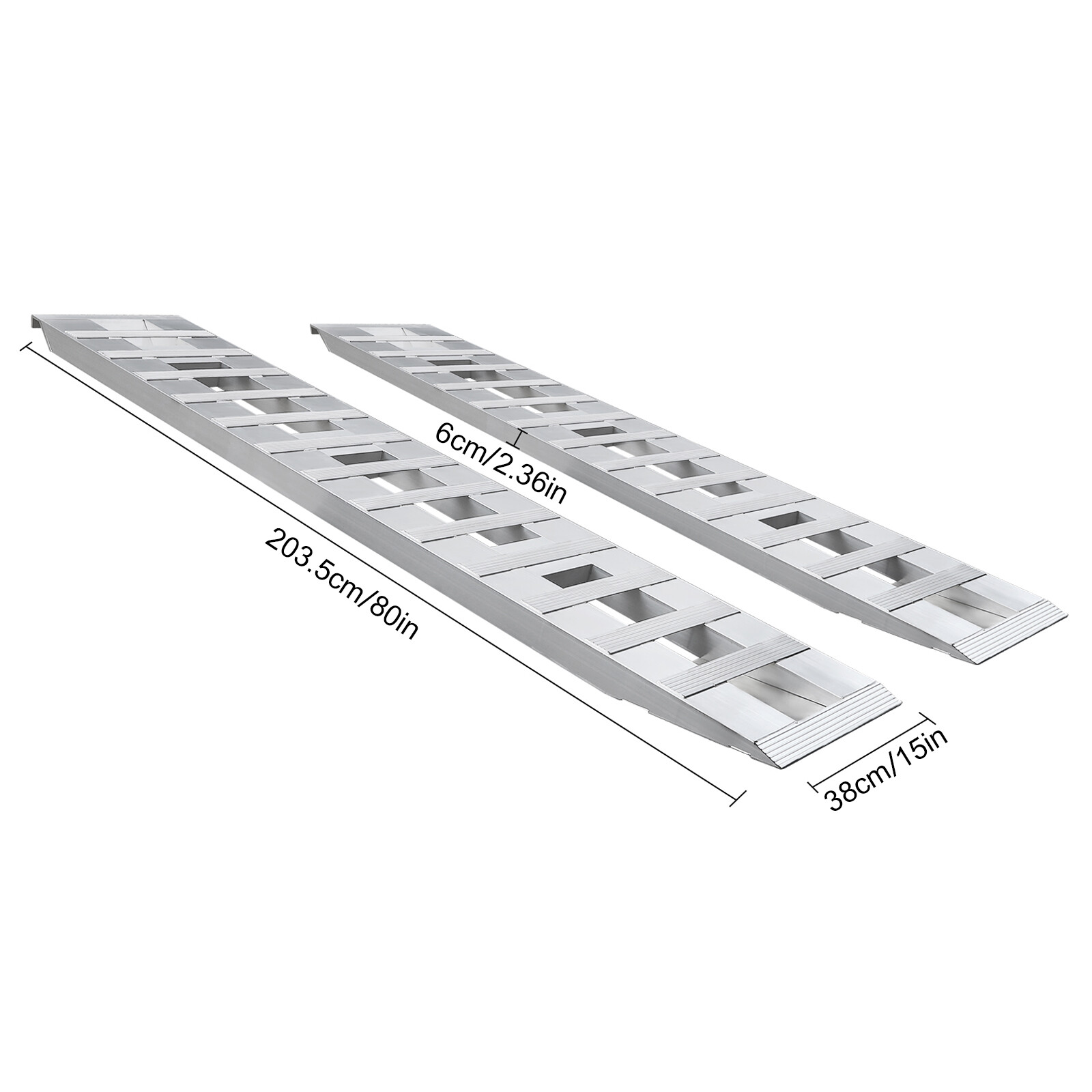 2pcs Aluminum Trailer Ramps Loading Ramps Truck Car Auto Trailer Ramps