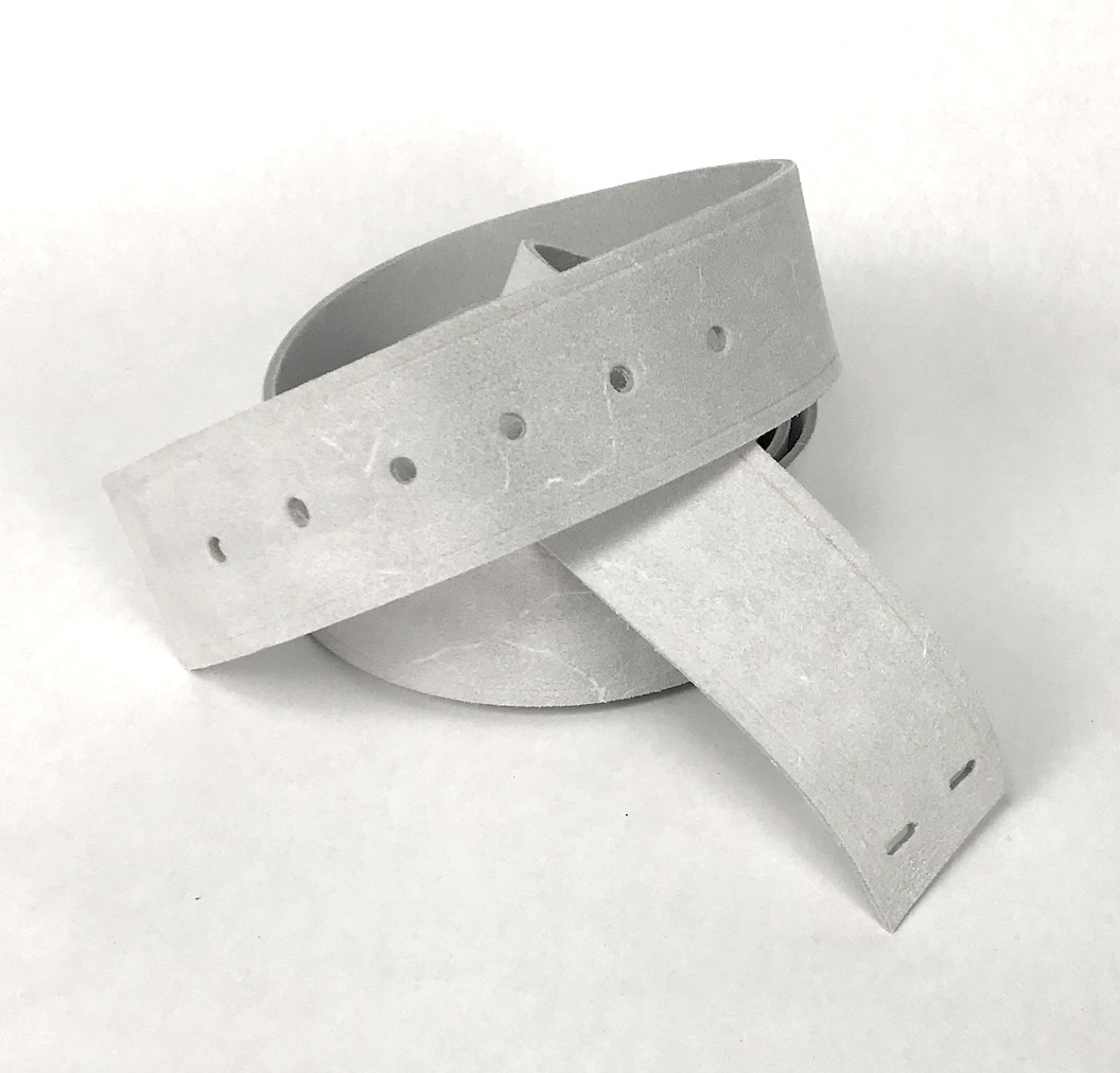 White Buff Leather Waist Belt Up to 50 Inches