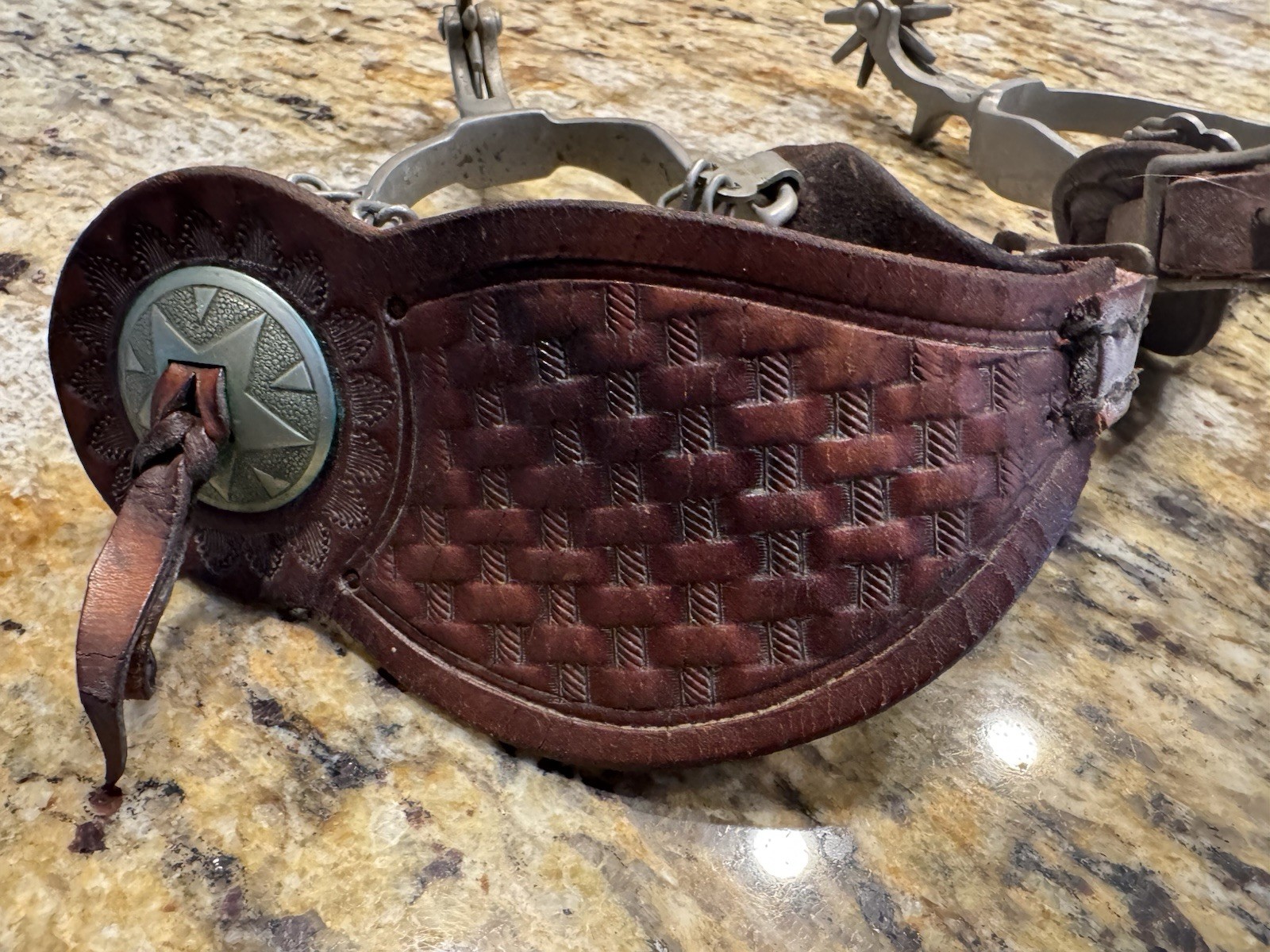 Vintage Western Cowboy Cowgirl Spurs Leather Strap As Found