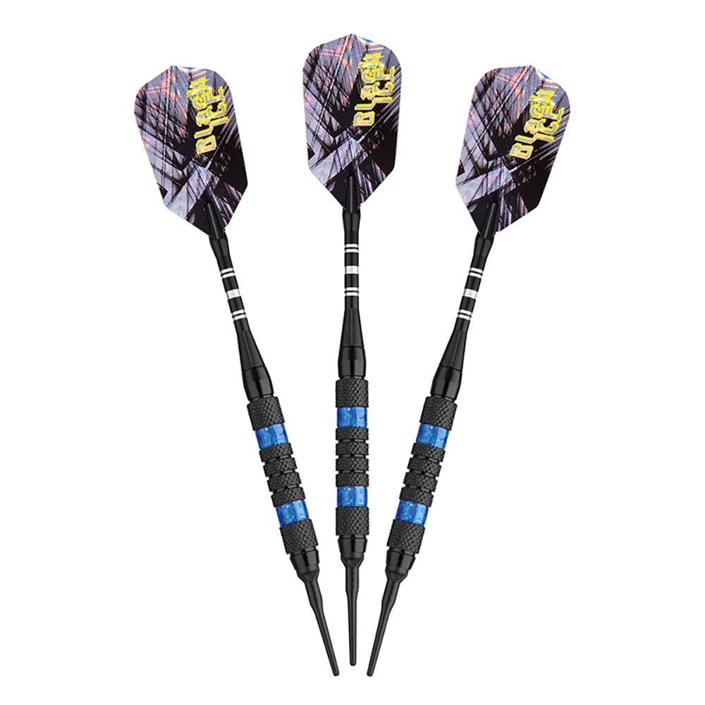 Viper Set of 3 Black Ice Blue Soft Tip Darts 16 Grams