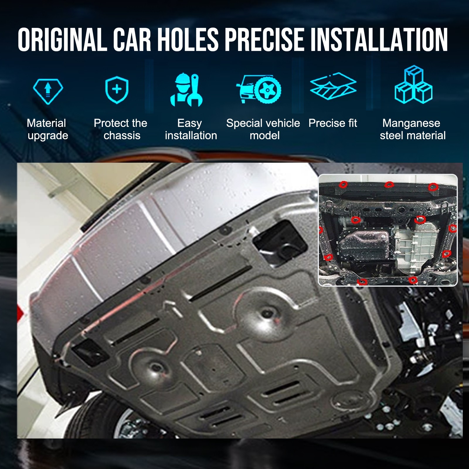 Front Skid Plate for Toyota Corolla 2019-2025 Engine Splash Shield Heavy Duty PV