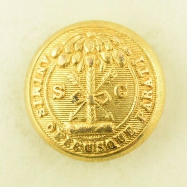 1870s-90s South Carolina State Seal Uniform Button Original D7