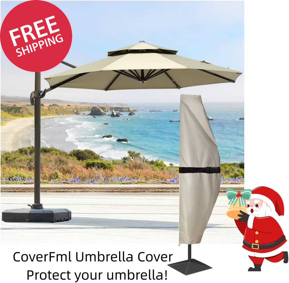 Patio Umbrella Cover, Outdoor Offset Banana Style Cover, Fits Cantilever Offset