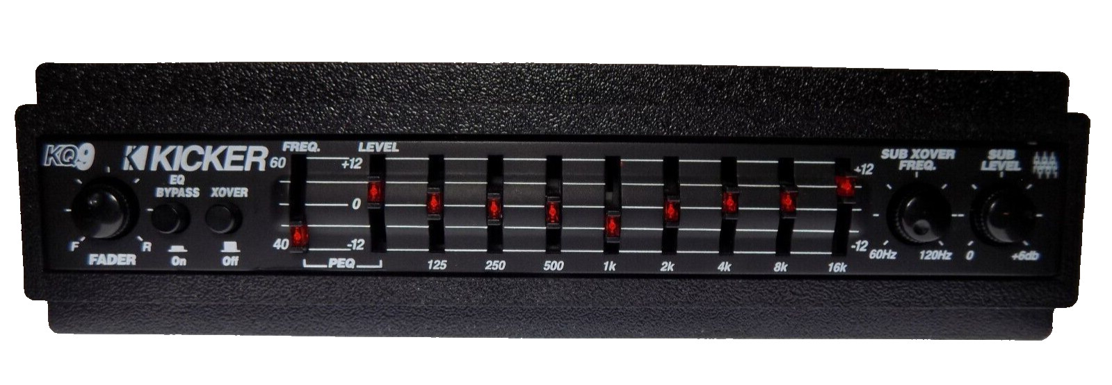 FACE PLATE & BEZEL FITS KICKER KQ9 SIGNAL PROCESSOR EQUALIZER CROSSOVER EQ SUBS