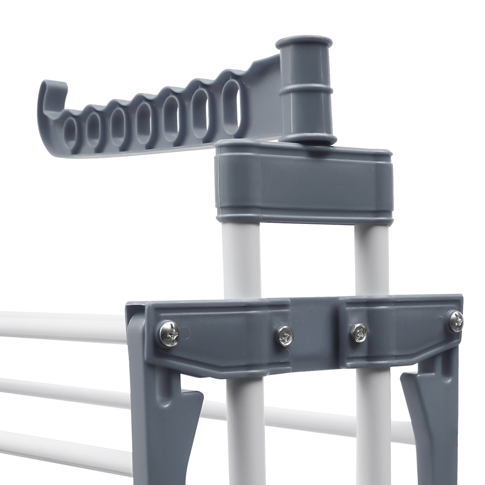 4 Tier Mobile Clothes Drying Rack Metal Laundry Garment Dryer Stand W/Wheels