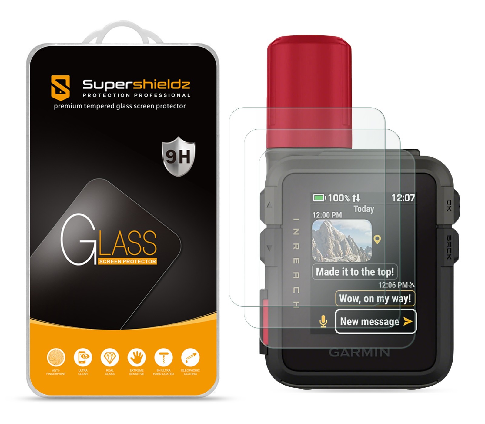 3X Supershieldz Tempered Glass Screen Protector for Garmin inReach Mini 3/ Plus