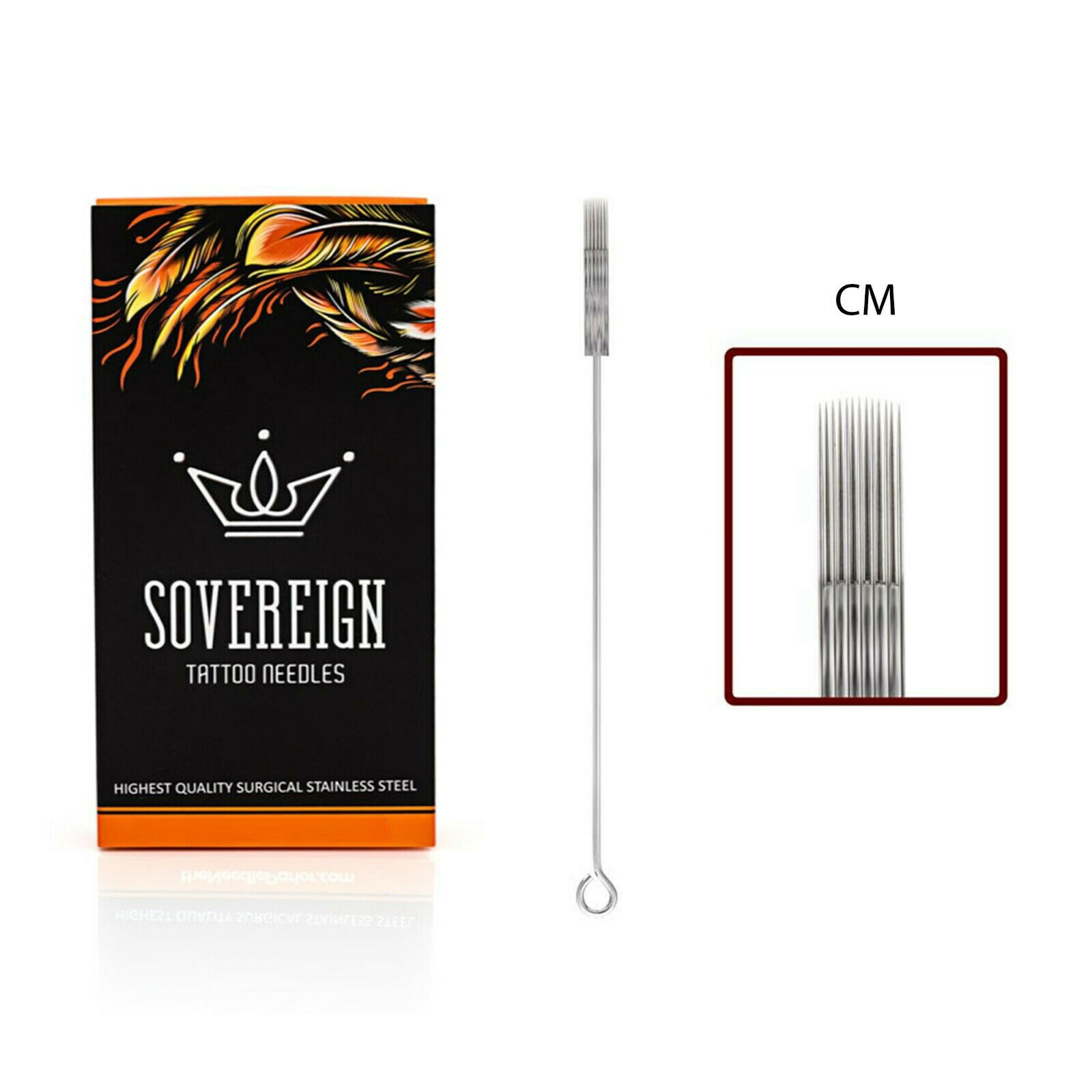 50 pcs Sovereign Sterile Disposable Tattoo Needles RL/RS/M/CM/F (TOP QUALITY!)