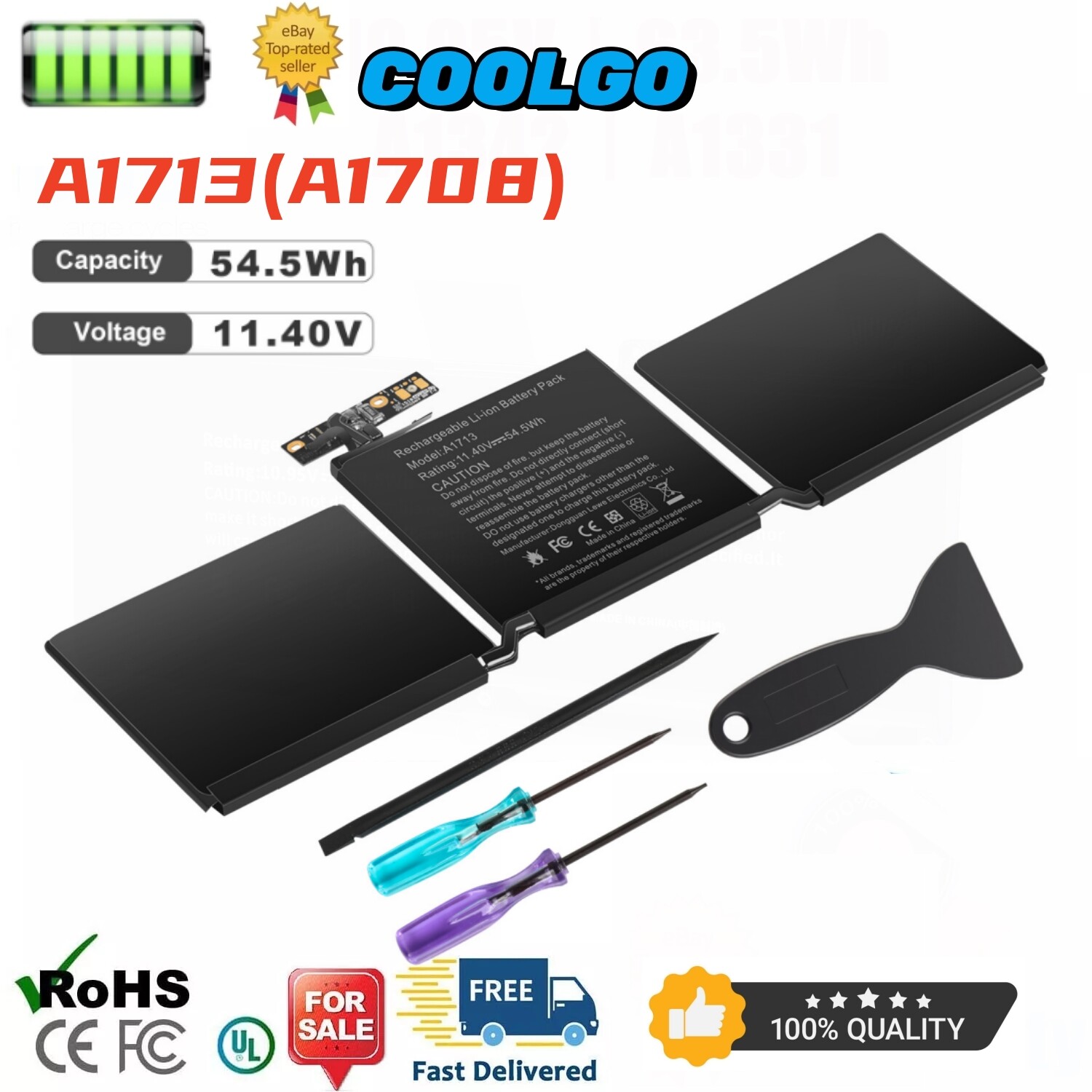 LOT A1713 A1708 Battery For MacBook Pro 13" Late 2016 Mid 2017 EMC 2978 EMC 3164