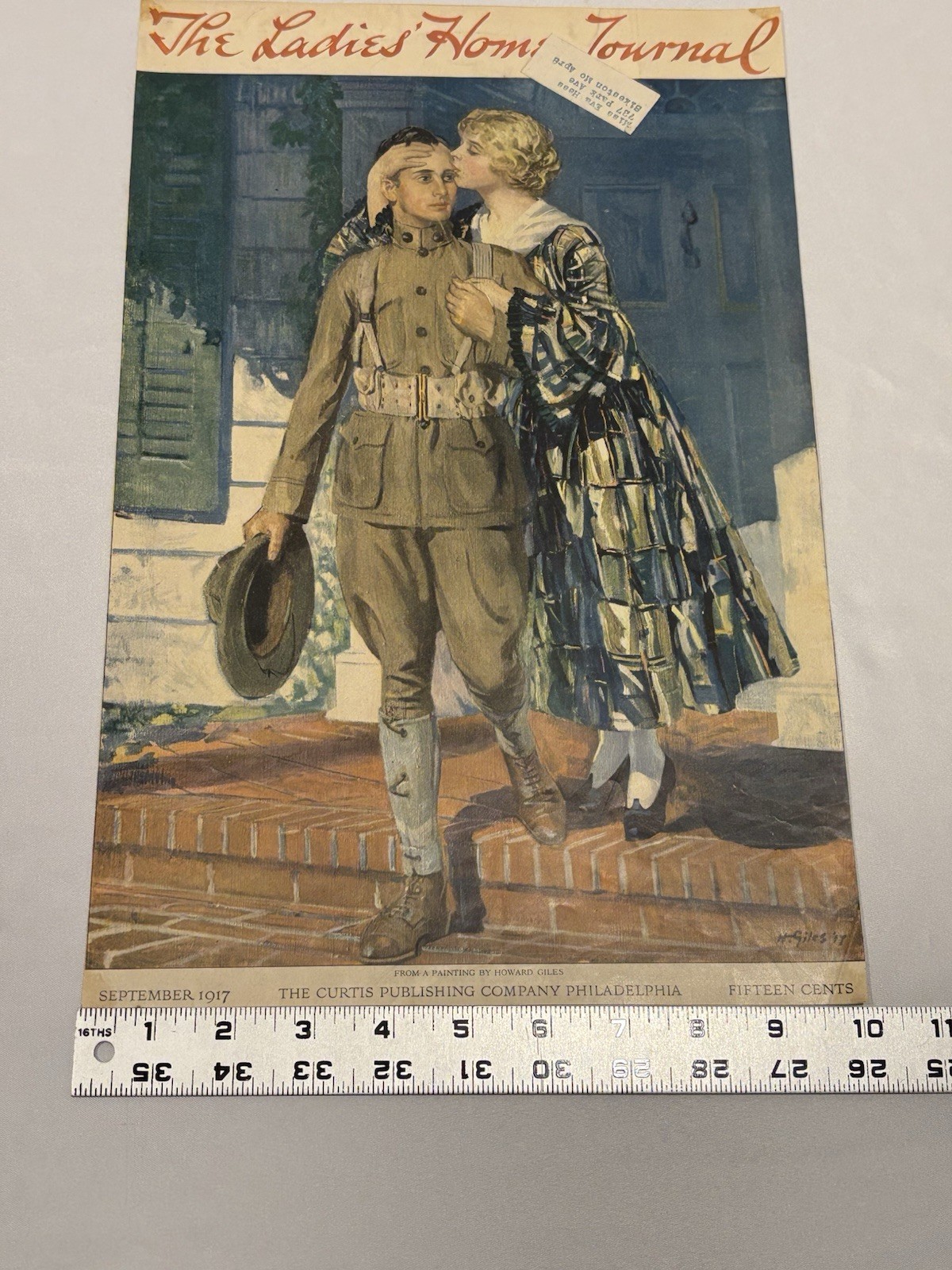VTG Ladies Home Journal 1917 Howard Giles Soldier Art Ephemera Magazine Cover