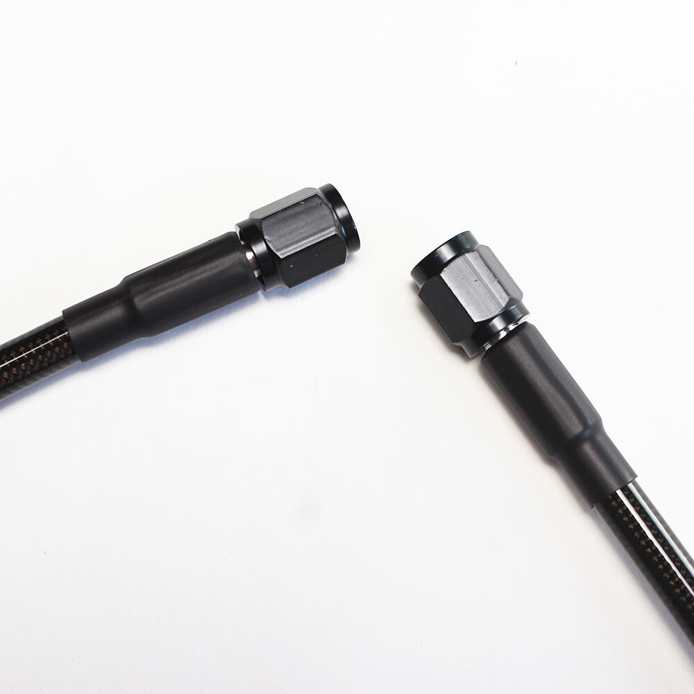 Black Brake Lines Kit w/ABS for Harley Softail FXLRS FXLRST XL Dual Disc