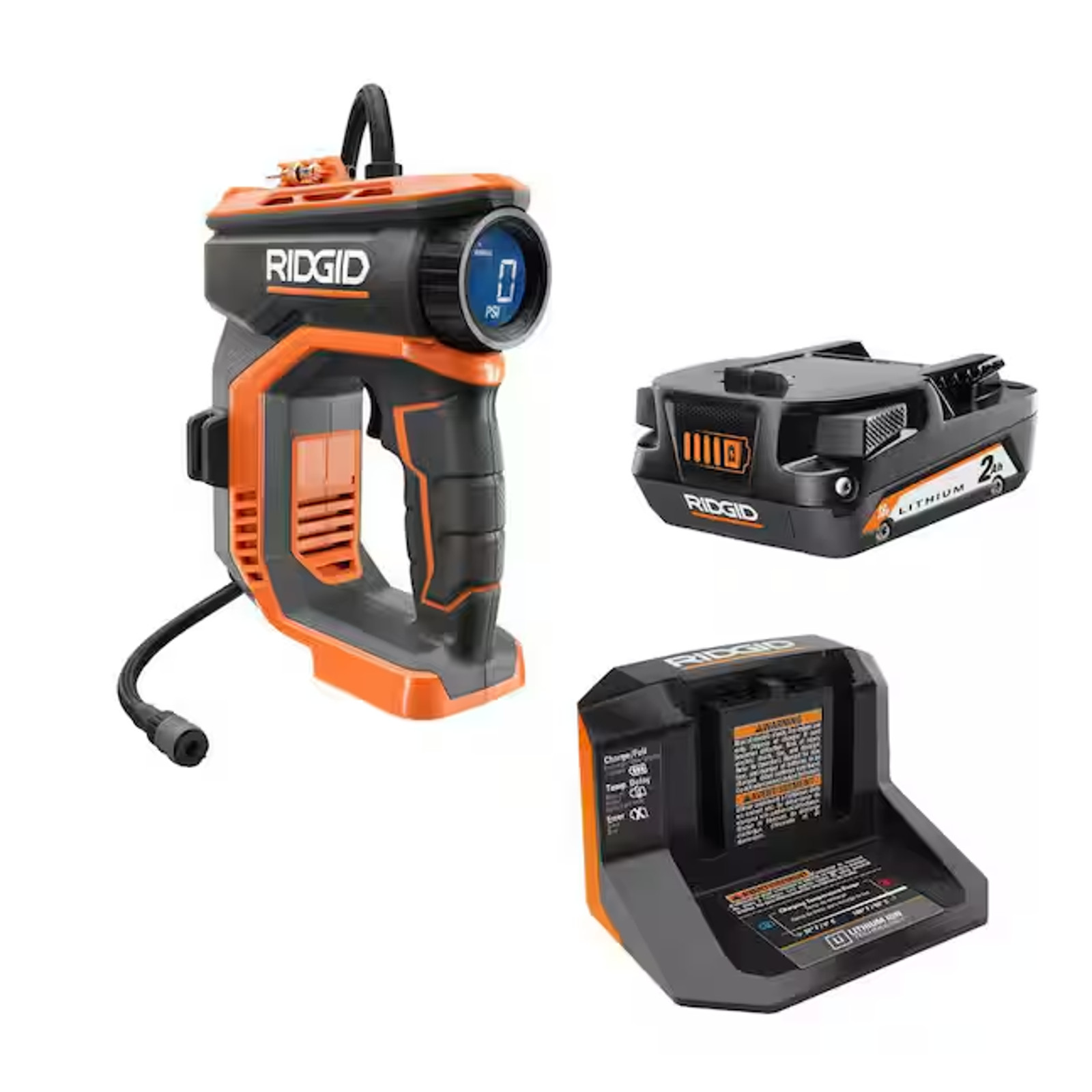 18V Cordless Portable Inflator Kit with 2.0 Ah Battery and Charger r87044k