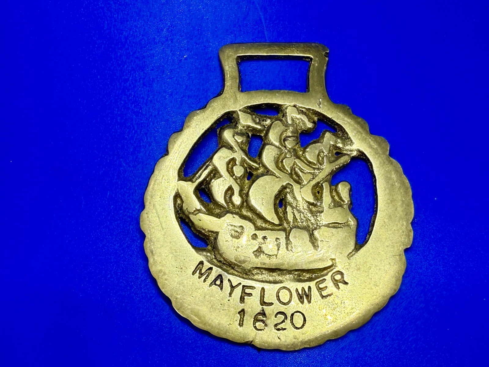 Mayflower Voyage of 1620 Sailing Ship Bridle Harness Horse Saddle Medallion