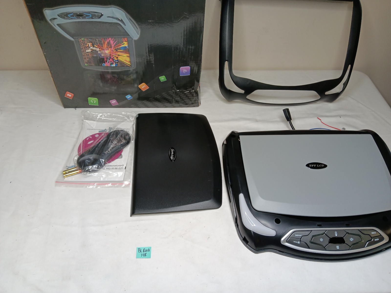 Car Flip Down Overhead Roof Mounted Monitor w/ DVD Player ZFA13HDMI