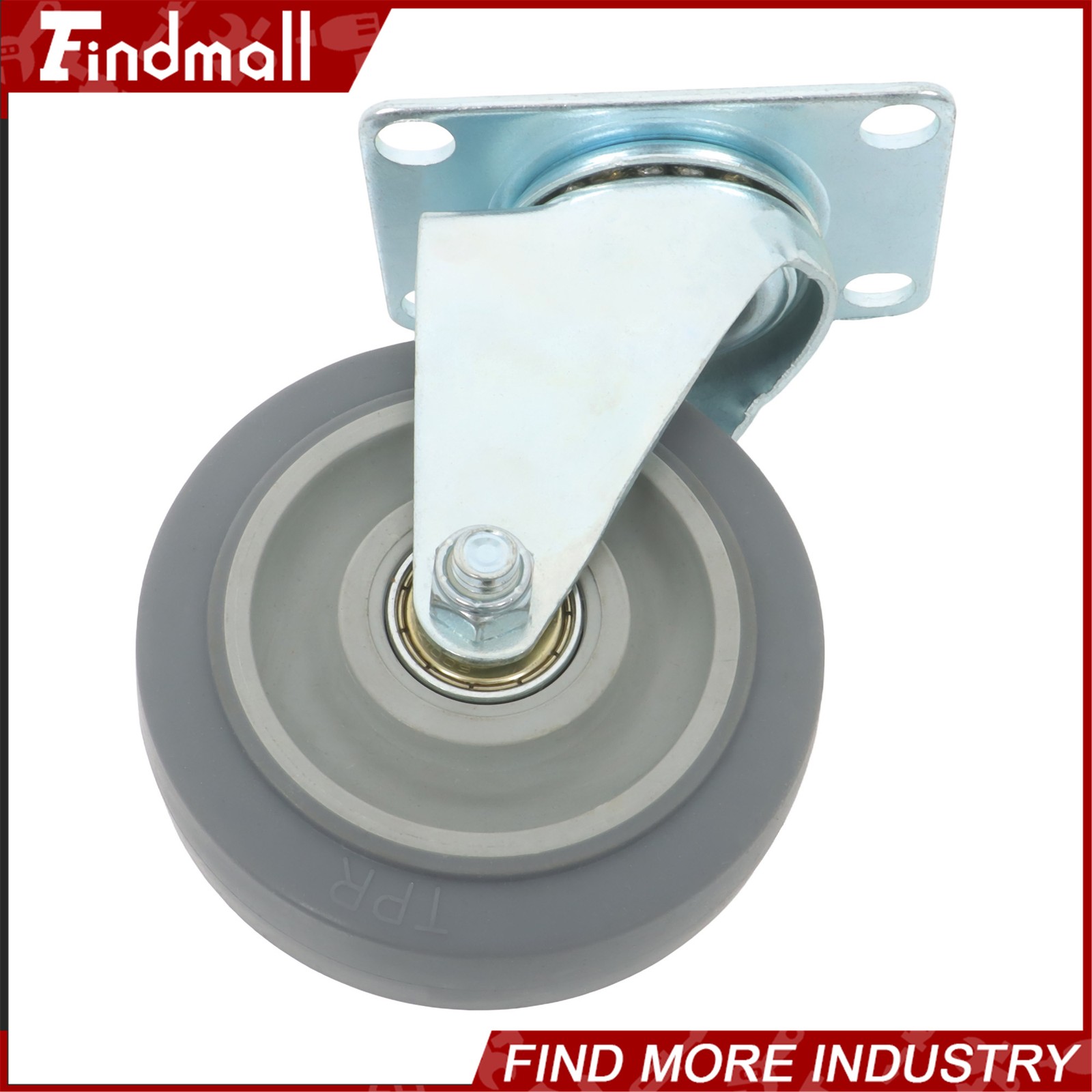Findmall 4 Pcs 4" Swivel Caster Wheels (Two Straight, Two Diagonal Belt Brakes)