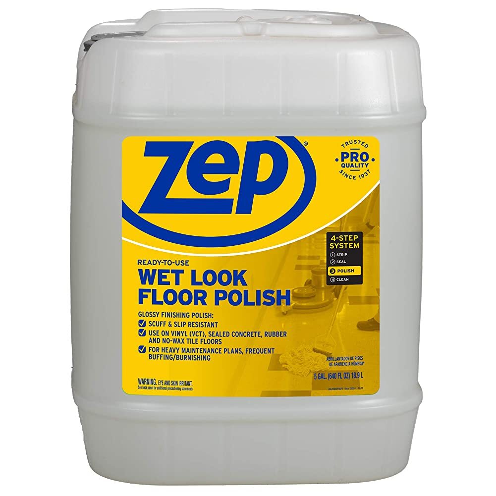 Zep Wet Look Floor Polish - 5 Gallon (1 Pail) ZUWLFF5G