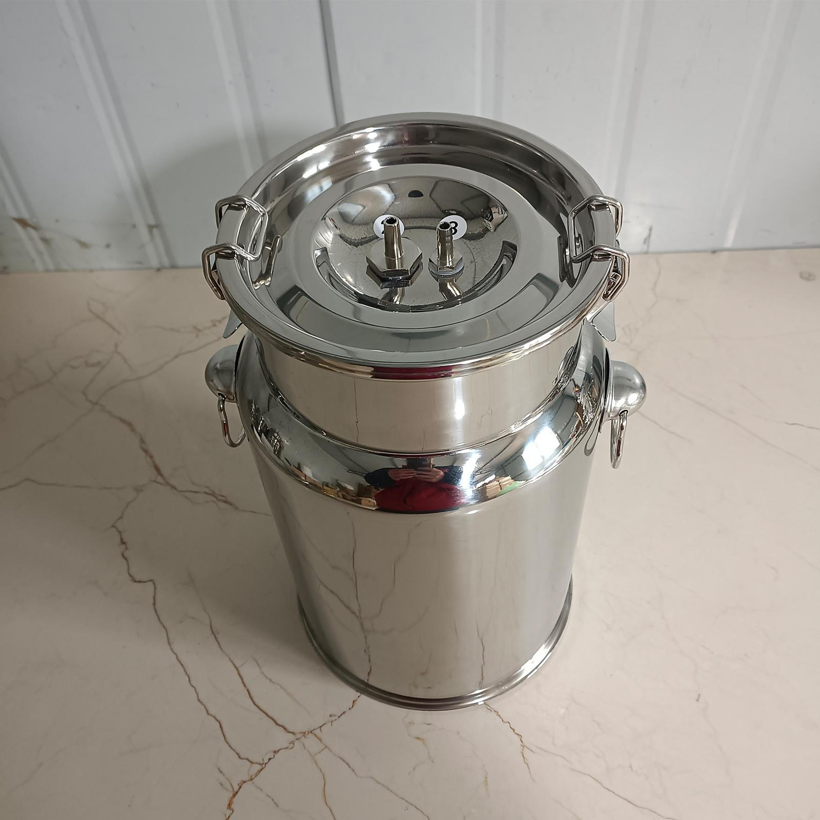 7L DualHead Sheep Goat Cow Milking Machine Vacuum Impulse 304 Steel Pump Milker