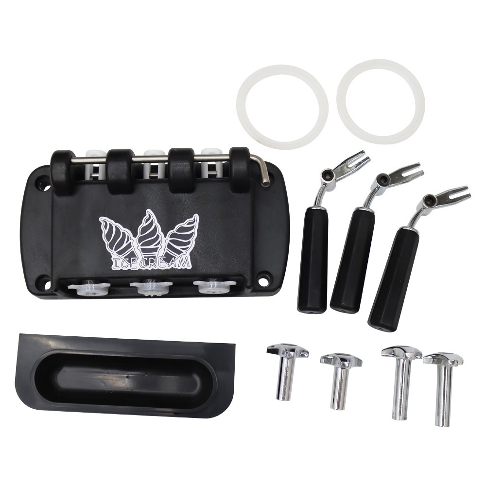 Ice Cream Machine 110V Commercial Soft Serve Ice Cream Maker 3.6L 2-Tank