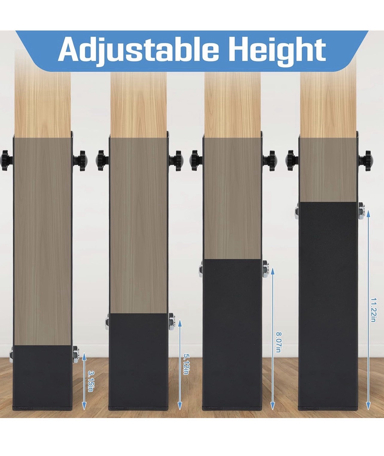 4 Pack 3.15” Diameter Dorm Bed Risers Heavy Duty 11.8LB Metal New