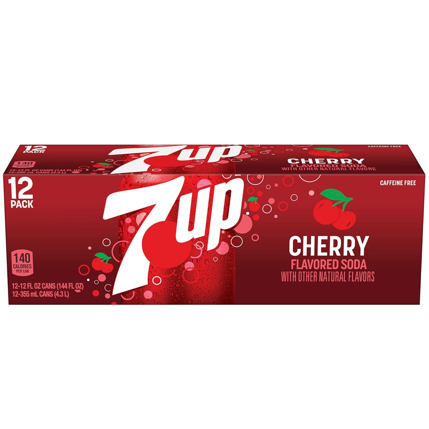 7UP Cherry Flavored Soda, 12 Fl Oz Cans (Pack of 12)