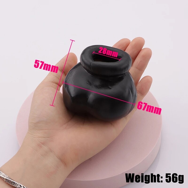 Male Bull Bag Ball Sleeve Stretcher Ox Bullballs Testicle Enhancer Scrotum BDSM