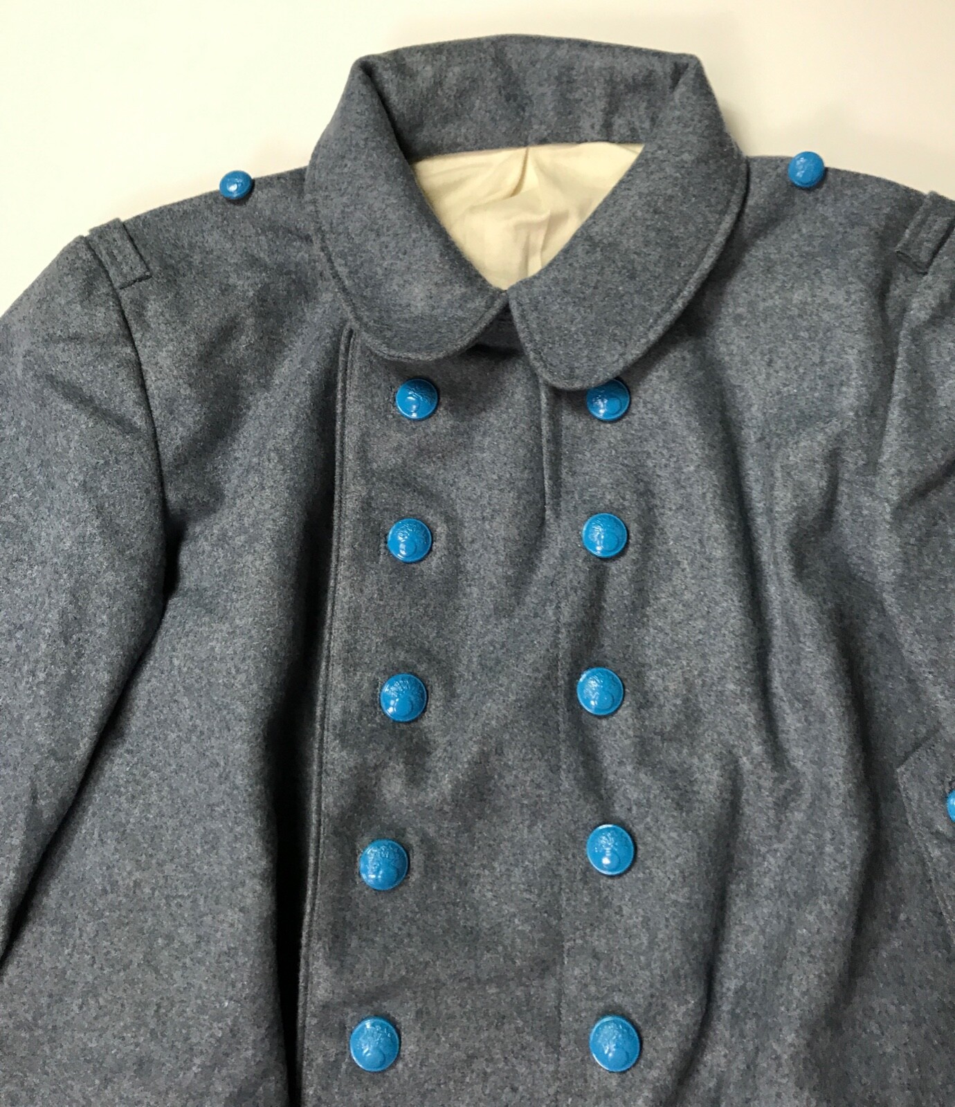 WWI FRENCH M1915 HORIZON BLUE WOOL WINTER OVERCOAT GREATCOAT- SIZE 3 (42-44R)