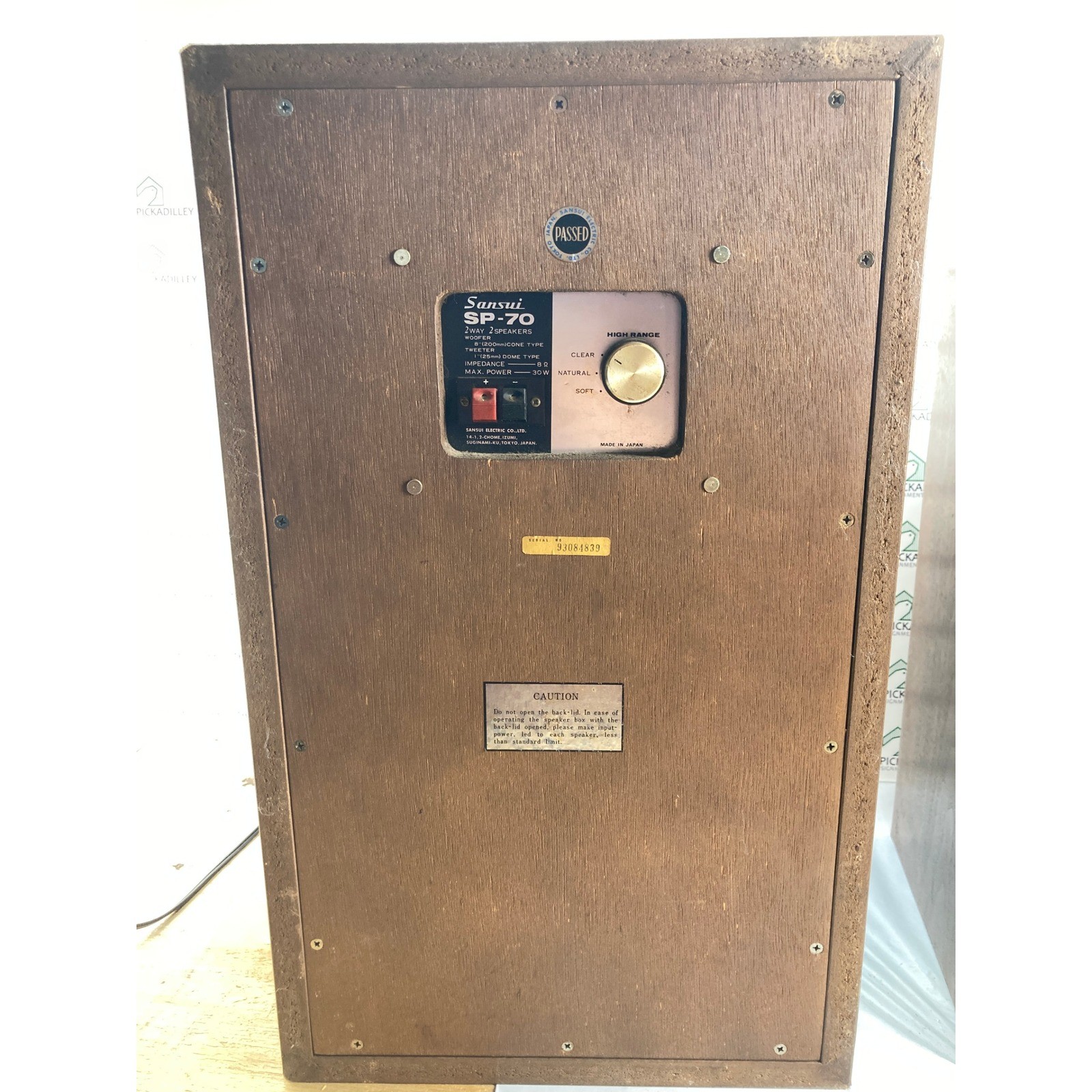 Vintage SanSui SP-70 wood Speakers Pair Bookshelf Stereo Speakers UNTESTED READ