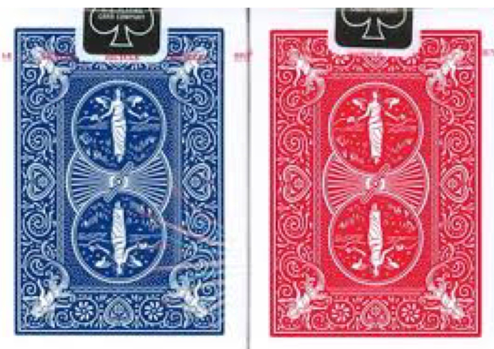 2 Decks Marked Cards Bicycle EZ read 1 Blue And 1 Red Instant Read!