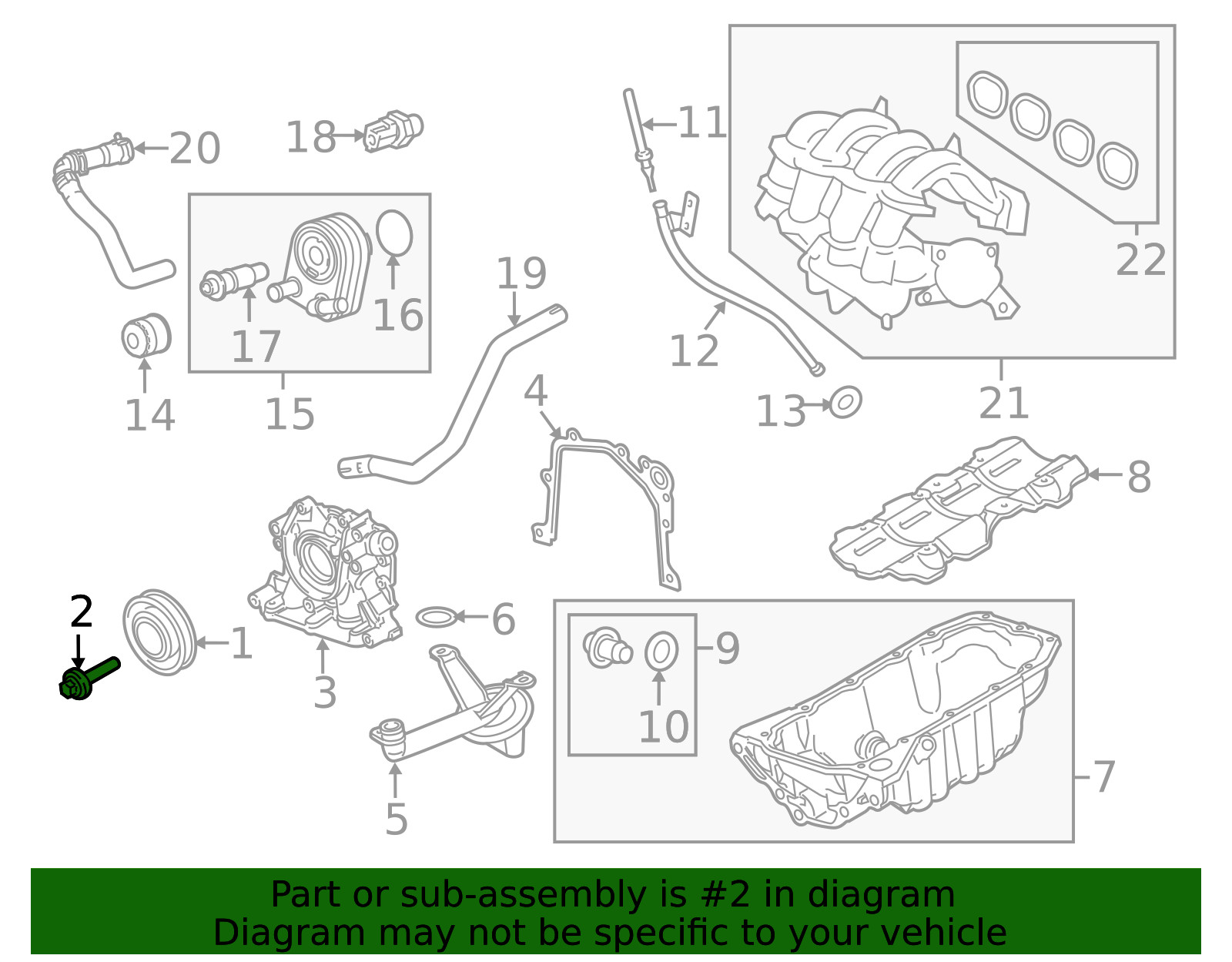 Genuine Ford Crankshaft Pulley Bolt BE8Z-6A340-A