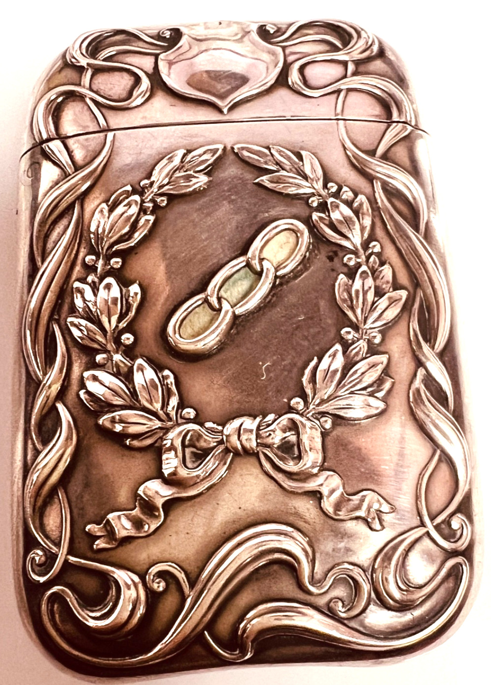 STERLING ODD FELLOWS VISTA CASE MATCH SAFE ART NOUVEAU GORGEOUS EXCELLENT NICE