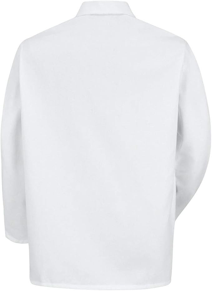 Red Kap Men's No Fuss Gripper Front Short Butcher Coat