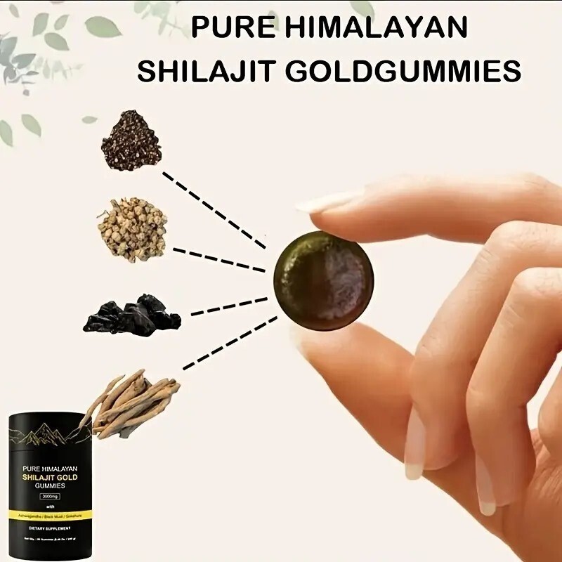 Himalayan Shilajit GOLD Gummies, Organic, Extremely Potent 3000 mg, Fulvic Acid.