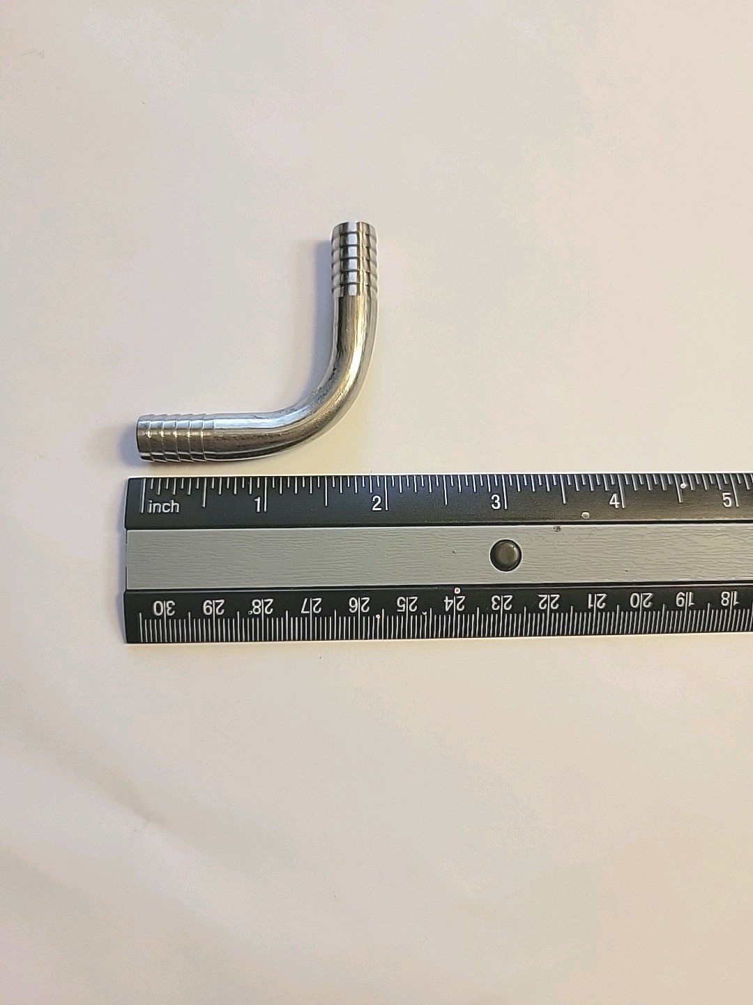 3/8 Stainless Steel 90 Degree Elbow Fitting Barbed, Fits 3/8" ID Tubing