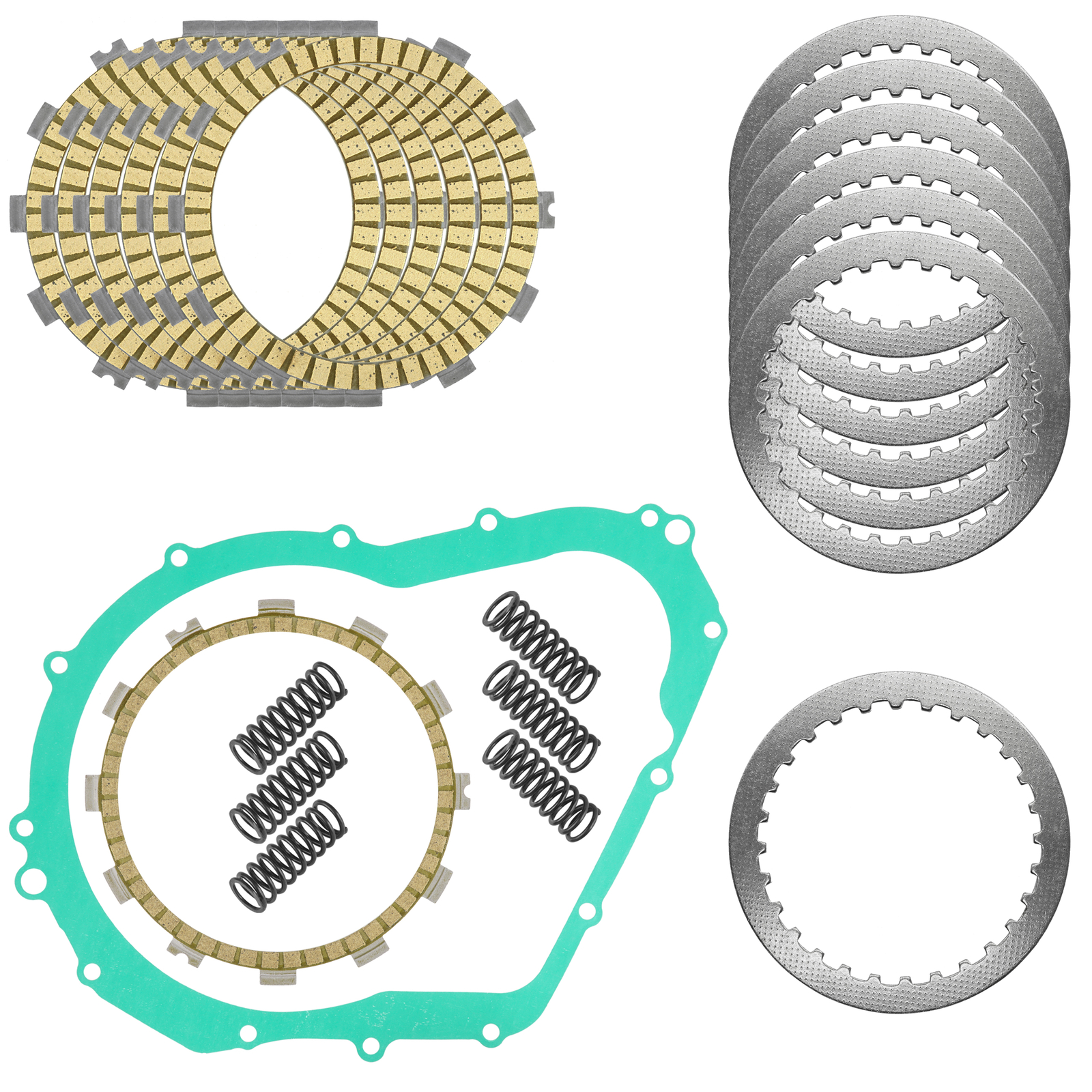 Clutch Friction Steel Plates Springs Gasket Kit for Suzuki GSX-R600 2006-2007