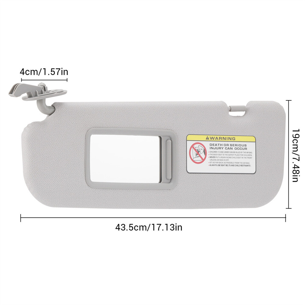 For 2011 2012-2015 Hyundai Elantra Gray Car Sun Visor Right + Left Side Pair US