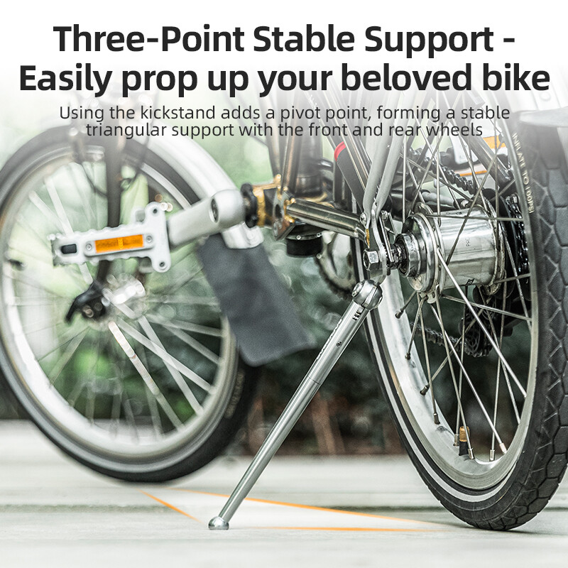 ROCKBROS Foldable Bike Kickstand 16" Bicycle Stable Side Stand Aluminium Alloy
