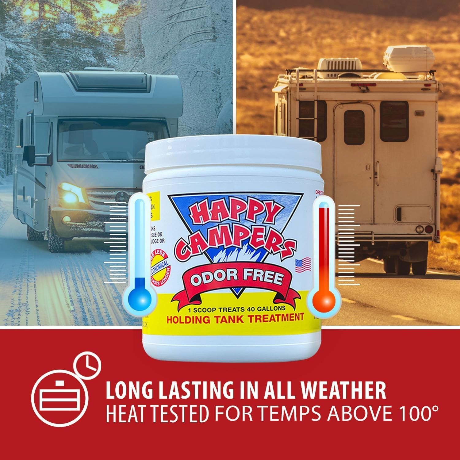 HAPPY CAMPERS RV Holding Tank Treatment - 18 Treatments